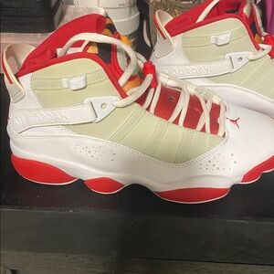 Nike Air Jordan Athletic Shoes - Red and White